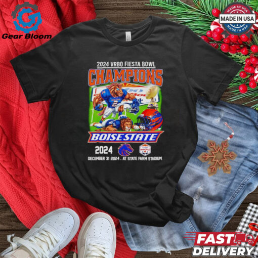 Official 2024 Vrbo Fiesta Bowl Champions Boise State 2024 mascot shirt