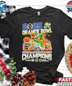 Official 2025 Orange Bowl Notre Dame Fighting Irish Champions Go Irish T-Shirt - Celebrate Notre Dame's Victory in the 2025 Orange Bowl, Bold Design for Fighting Irish Fans, Perfect for Supporting Your Team in Style