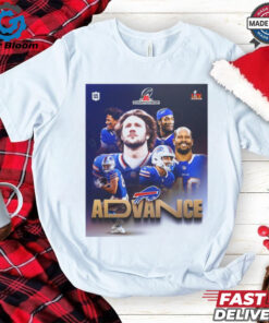 Official Buffalo Bills AFC Championship Advance Super Bowl LIX NFL UK And Ireland Poster t shirt