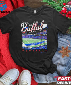 Official Buffalo Bills Football NFL Night Scene Stadium t shirt