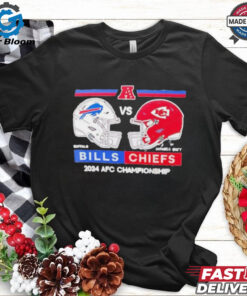 Official Buffalo Bills Vs Kansas City Chiefs 2024 AFC Conference Matchup Helmet Head To Head Shirt