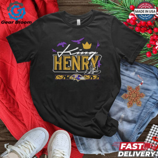 Official Derrick Henry Baltimore Ravens King Henry’s Crown Signature T Shirt