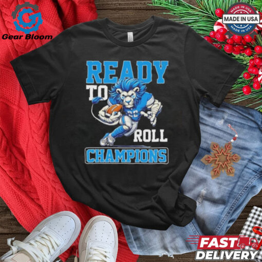 Official Detroit Lions Ready To Roll NFC North Champions 2024 Lion Football Shirt