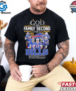 Official God First Family Second Then Buffalo Bills Football Signatures T shirts