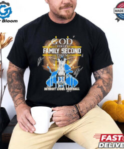 Official God First Family Second Then NFL Detroit Lions Football Fan Favorite T Shirt