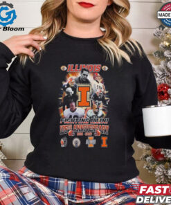 Official Illinois Fighting Illini 135th Anniversary 1890-2025 Vintage Shirt - Celebrate 135 Years of Fighting Illini Pride with Classic Vintage Apparel, Perfect for Fans and Alumni.