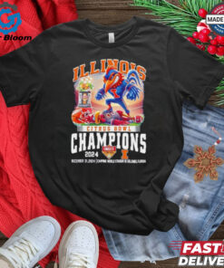 Official Illinois Fighting Illini Citrus Bowl Champions 2024 Mascot Best Selling Shirt - Celebrate the Fighting Illini's Victory at the 2024 Citrus Bowl with Exclusive Mascot Apparel, Perfect for Fans and College Football Enthusiasts.