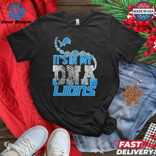 Official Its In My Dna Detroit Lions Finger Print 2025 T Shirt