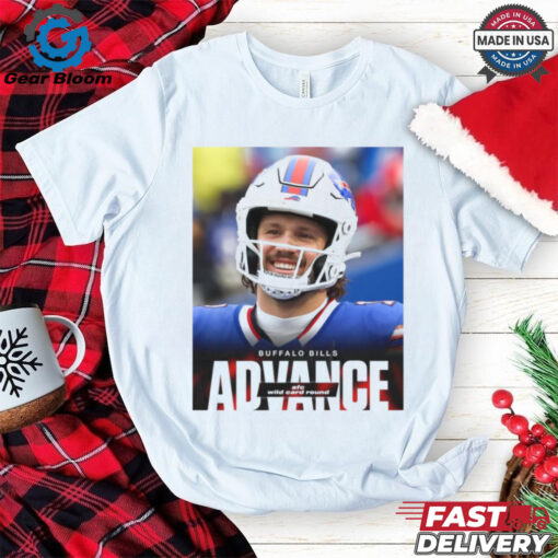 Official Josh Allen Buffalo Bills Vs Denver Broncos NFL Advance AFC Wild Card Round Poster t shirt