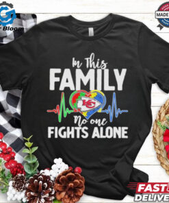 Official Kansas City Chiefs In This Family No One Fights Alone Shirt