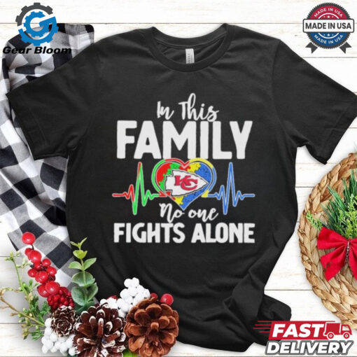 Official Kansas City Chiefs In This Family No One Fights Alone Shirt