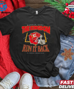 Official Kansas City Chiefs The Kingdom Run It Back Vintage Best Selling Shirt - Celebrate the Chiefs' Legacy and Determination with Retro-Inspired Apparel, Perfect for Fans and Football Enthusiasts.