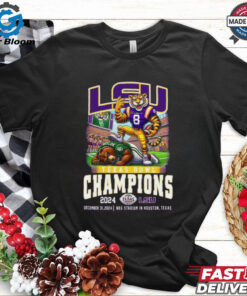 Official LSU Tigers Texas Bowl Champions 2024 Dec 31 Mascot Shirt - Celebrate the LSU Tigers' victory at the 2024 Texas Bowl with exclusive mascot-themed apparel, commemorating their win on December 31. Perfect for LSU fans who want to show their pride in this exciting championship victory!