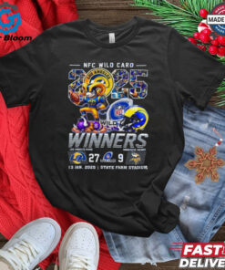 Official Los Angeles Rams NFC Wild Card Winners 2025 Mascot Shirt - Celebrate the Rams' Success in the 2025 NFC Wild Card, Featuring the Team Mascot, Perfect for Rams Fans Ready to Show Their Pride After the Big Win