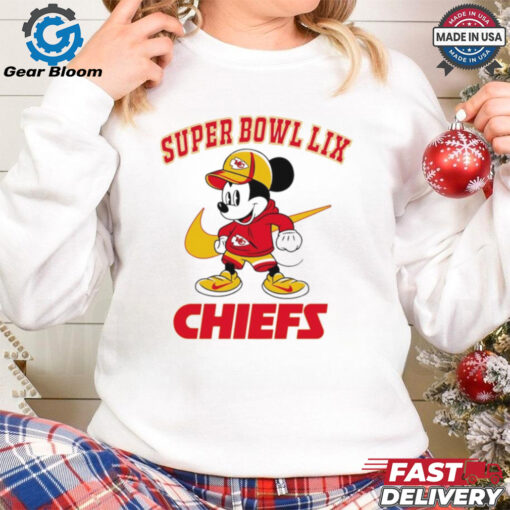 Official Mickey Mouse Kansas City Chiefs Celebrate Super Bowl Lix Fan Favorite shirt