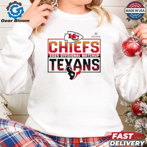 Official NFL Playoffs Kansas City Chiefs Head To Head Houston Texans 2025 Fan Favorite shirt