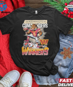 Official NFL Washington Commanders NFC Wild Card Playoffs 2025 Winners Mascot Shirt - Celebrate the Commanders' 2025 NFC Wild Card Playoff Victory, Featuring the Mascot and Bold Design, Perfect for Fans to Showcase Their Team Pride After the Big Win