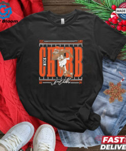 Official Nick Chubb Field Run Cleveland Browns Signature Fan Favorite Shirt - Celebrate Nick Chubb's Impact on the Field with Exclusive Signature Apparel, Perfect for Cleveland Browns Fans and Football Enthusiasts.