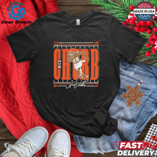 Official Nick Chubb Field Run Cleveland Browns signature Fan Favorite shirt