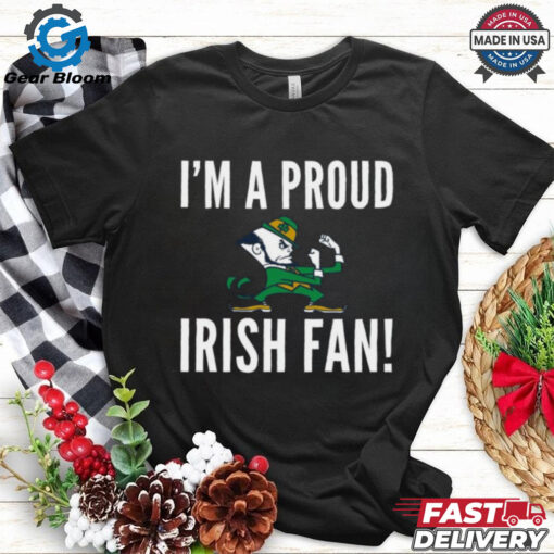 Official Notre Dame Fighting Irish I’m A Proud Irish Fan Onto the National Championship Mascot t shirt