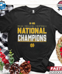 Official Notre Dame Fighting Irish NCAA College Football National Champions 2025 Logo Shirt