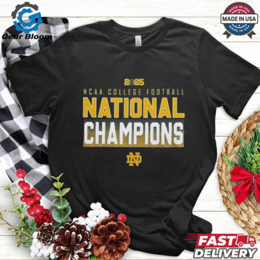 Official Notre Dame Fighting Irish NCAA College Football National Champions 2025 Logo Shirt