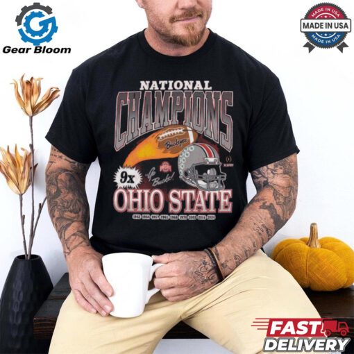 Official Ohio State Buckeyes 2024 CFP 9X National Champions Go Bucks 1942 2024 Helmet t shirt