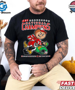 Official Ohio State Buckeyes College Football Playoff NCAA Notre Dame Fighting Irish The National Champions 2025 Mascot T shirts