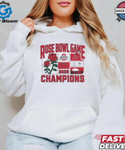 Official Ohio State Buckeyes Football CFP 2025 Rose Bowl Champions Victory Ahead Fan Favorite T-Shirt - Celebrate the Buckeyes' Championship Victory in the 2025 Rose Bowl with Exclusive CFP Apparel, Perfect for Ohio State Fans and College Football Enthusiasts.