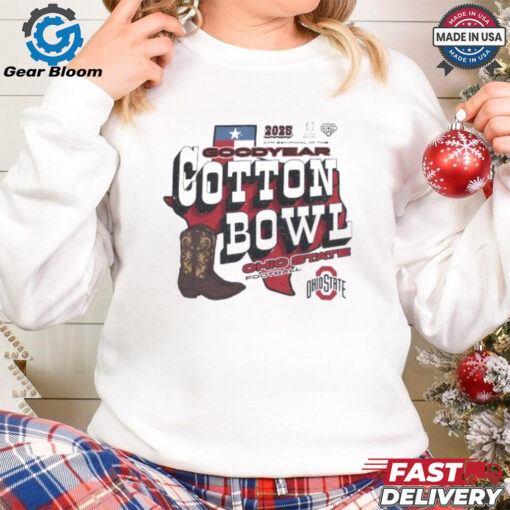 Official Ohio State Buckeyes football 2025 CFP Semifinal at the Goodyear Cotton Bowl Fan Favorite shirt