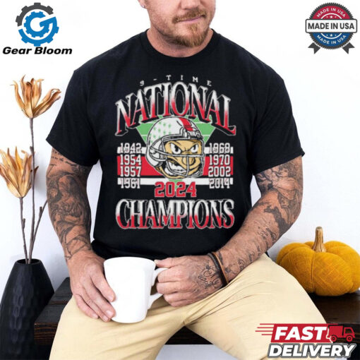 Official Ohio State Buckeyes win Notre Dame Fighting Irish Brutus 9 Time National Champions College Football Playoff 1942 2024 t shirt