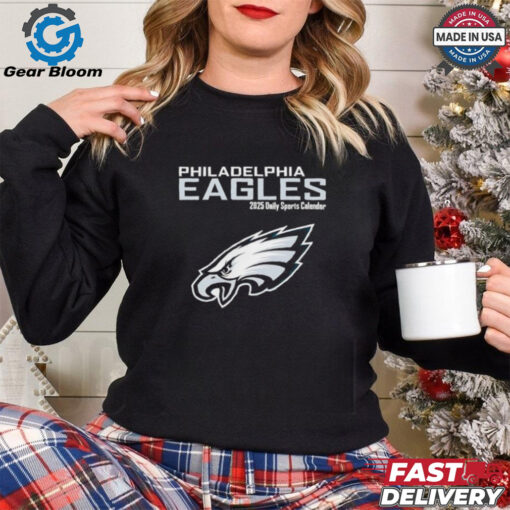 Official Philadelphia Eagles 2025 daily sports calendar shirt