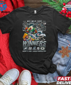 Official Philadelphia Eagles NFC Wild Card 2025 Winners Mascot Shirt