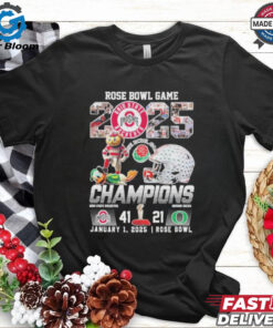 Official Rose Bowl Game 2025 Champions Ohio State Buckeyes 41 21 Oregon Ducks Shirt