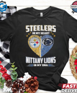 Official Steelers In My Heart Nittany Lions In My DNA Shirt