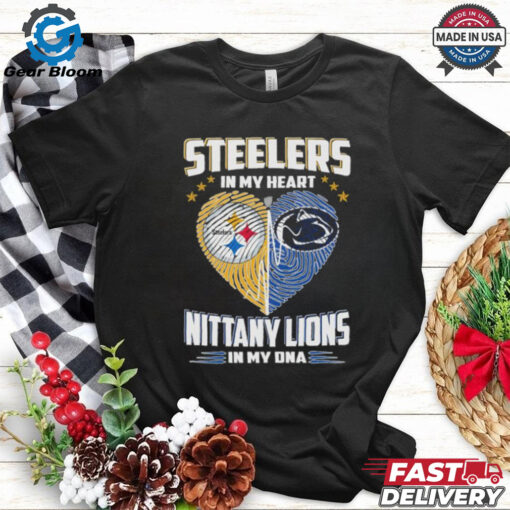 Official Steelers In My Heart Nittany Lions In My DNA Shirt