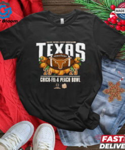 Official Texas Longhorns College Football Playoff 2025 Chick-fil-A Peach Bowl NCAAF Season 2024-2025 Logo Champions Fan Favorite T-Shirt - Celebrate the Longhorns' Playoff Success and Peach Bowl Victory with Exclusive Championship Apparel, Perfect for Texas Fans and College Football Enthusiasts.