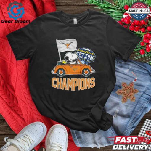 Official Texas Longhorns Goodyear Cotton Bowl Classic Champions College Football Playoff NCAA Season 2024 2025 T Shirts