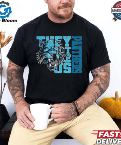 Official They not like us Carolina Panthers Football mascot Fan Favorite shirt