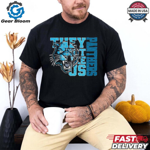 Official They not like us Carolina Panthers Football mascot Fan Favorite shirt