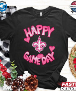 Official Valentine’s Day New Orleans Saints Happy Gameday T Shirt