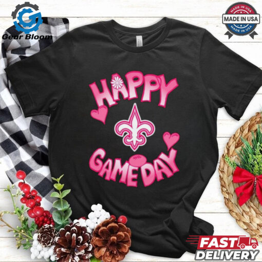 Official Valentine’s Day New Orleans Saints Happy Gameday T Shirt