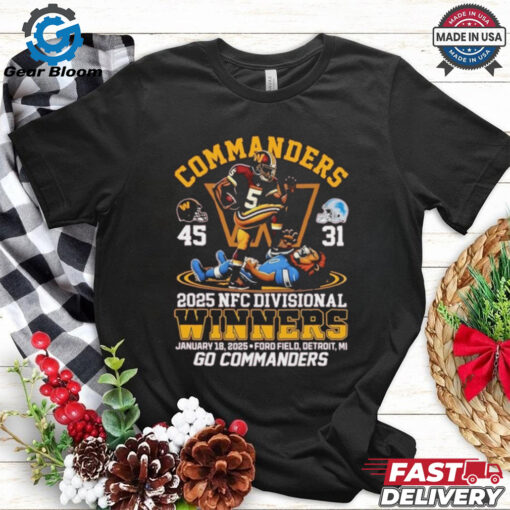 Official Washington Commanders 2025 Nfc Divisional Winners Go Commanders Shirt