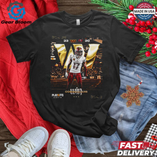 Official Washington Commanders Win 23 20 Tampa Bay Buccaneers 2024 NFL Wild Card Playoffs Score Shirt