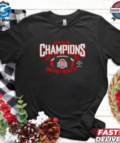 Ohio State Buckeyes 2025 Rose Bowl Game Champions Shirt - Celebrate the Buckeyes’ victory at the 2025 Rose Bowl with exclusive championship apparel, perfect for Ohio State fans and college football enthusiasts. Show your pride with this commemorative shirt!