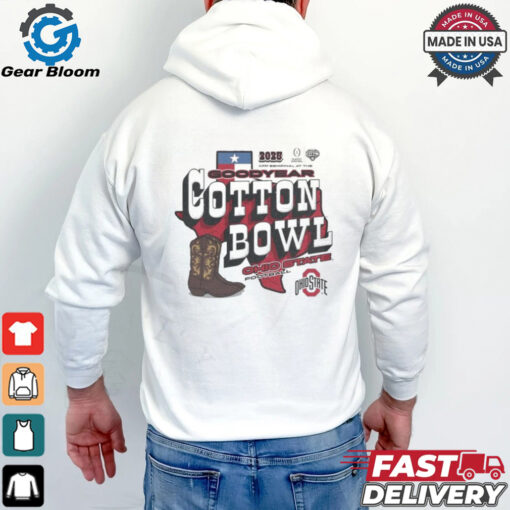 Ohio State Buckeyes College Football Playoff 2025 Goodyear Cotton Bowl Classic Bound Boots T Shirt