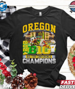 Oregon 2024 Big Ten Conference Champions Mascot Shirt - Celebrate Oregon's achievement as the 2024 Big Ten Conference Champions with exclusive mascot-themed apparel. Perfect for Ducks fans who want to showcase their pride in this major accomplishment!