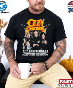 Ozzy Osbourne 77th Anniversary 1948 2025 Thank You For The Memories T Shirt