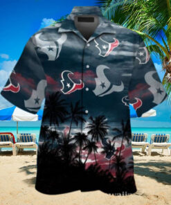 Palm Shadows Houston Texans Hawaiian Shirt