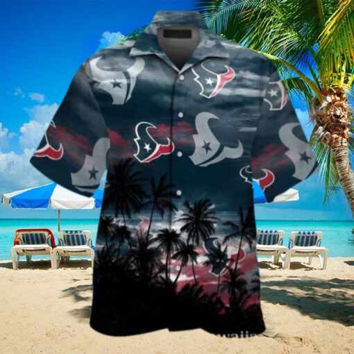 Palm Shadows Houston Texans Hawaiian Shirt